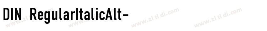 DIN RegularItalicAlt字体转换